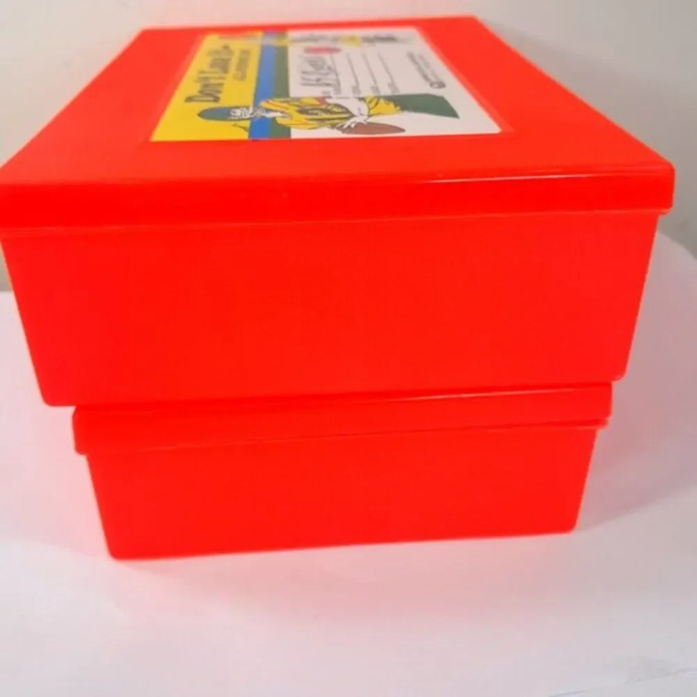Vintage Empire Pencil Plastic School Box Case School Bus & Football cheerleaders